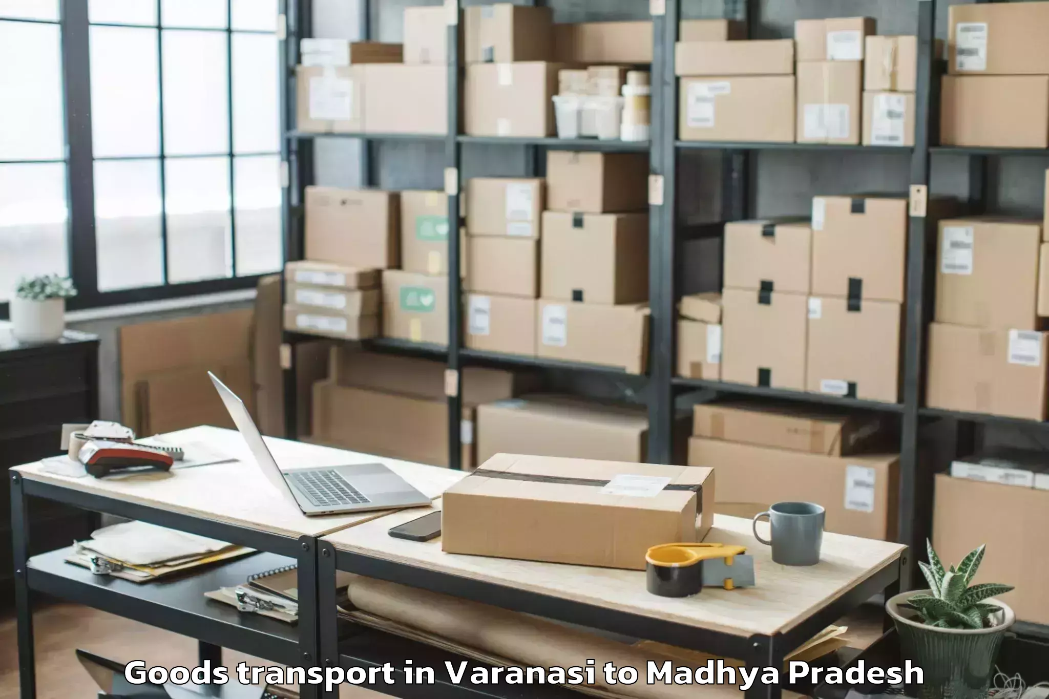 Top Varanasi to Pandhurna Goods Transport Available